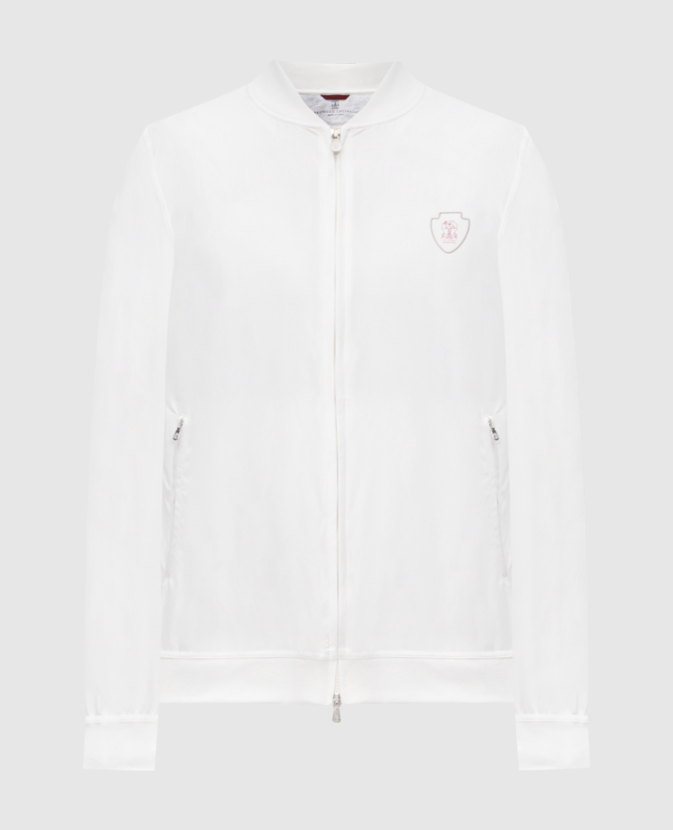 

White sports jacket with emblem Brunello Cucinelli
