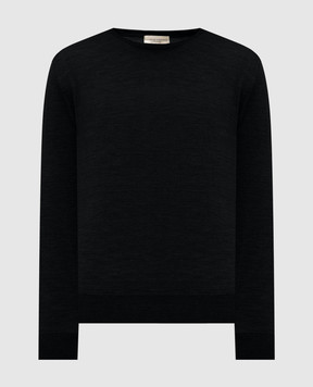 Cashmere&Whiskey Black merino wool jumper 18002
