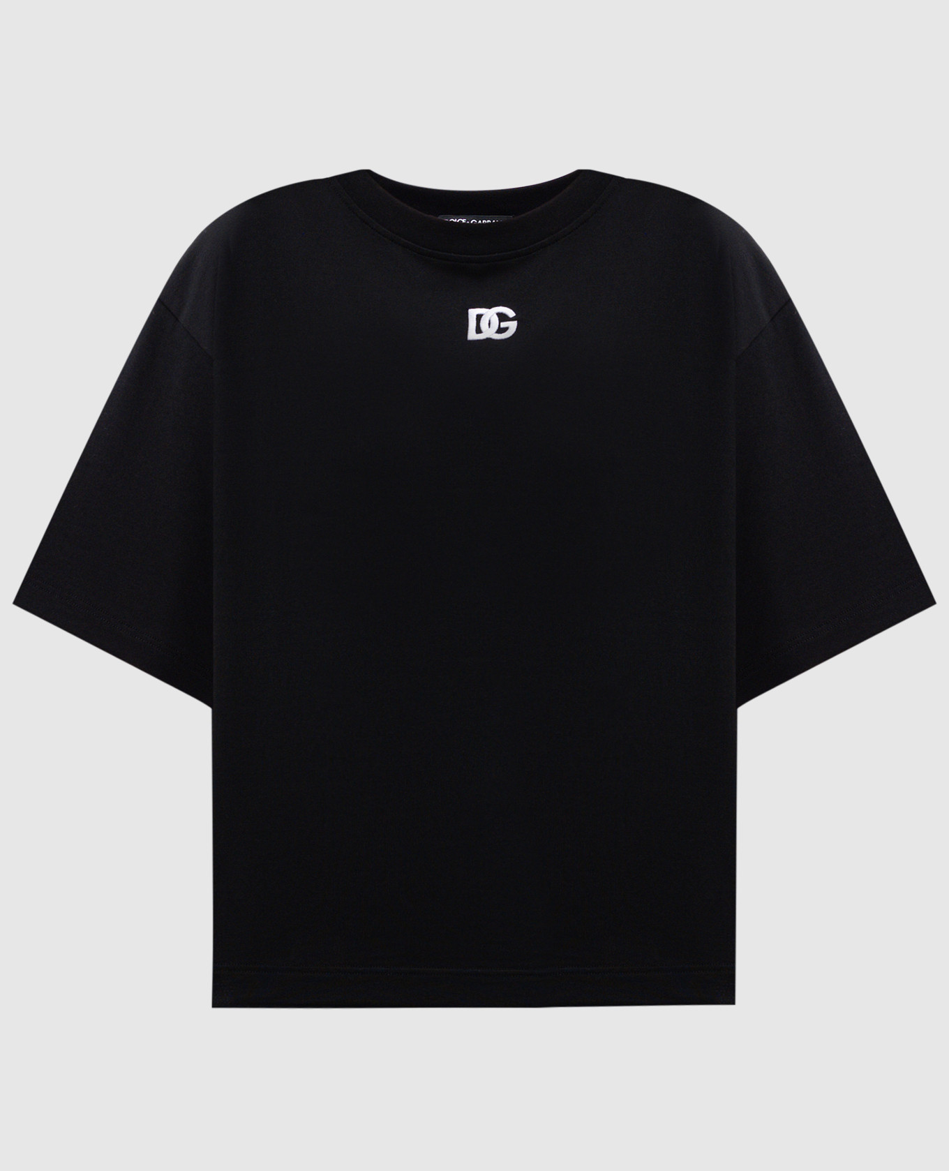 

Black T-shirt with embroidered monogram logo Dolce&Gabbana