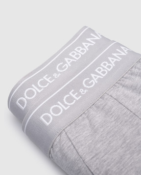 Dolce&Gabbana Set of gray melange boxer briefs with logo M9C07JONN95