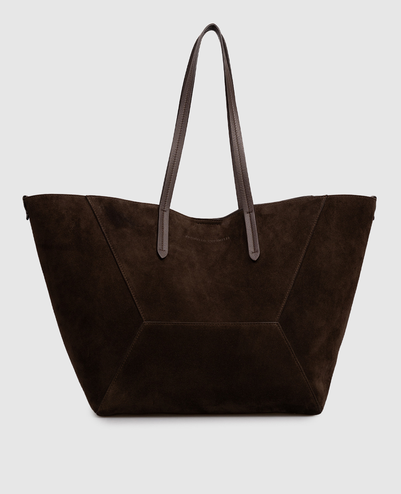 

Dua brown suede logo tote bag Brunello Cucinelli