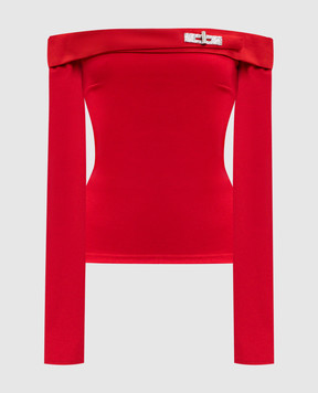 David Koma Red off-shoulder top PF25DK58T