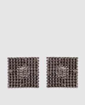 Peserico Silver earrings with a monil chain E35436C0CC373