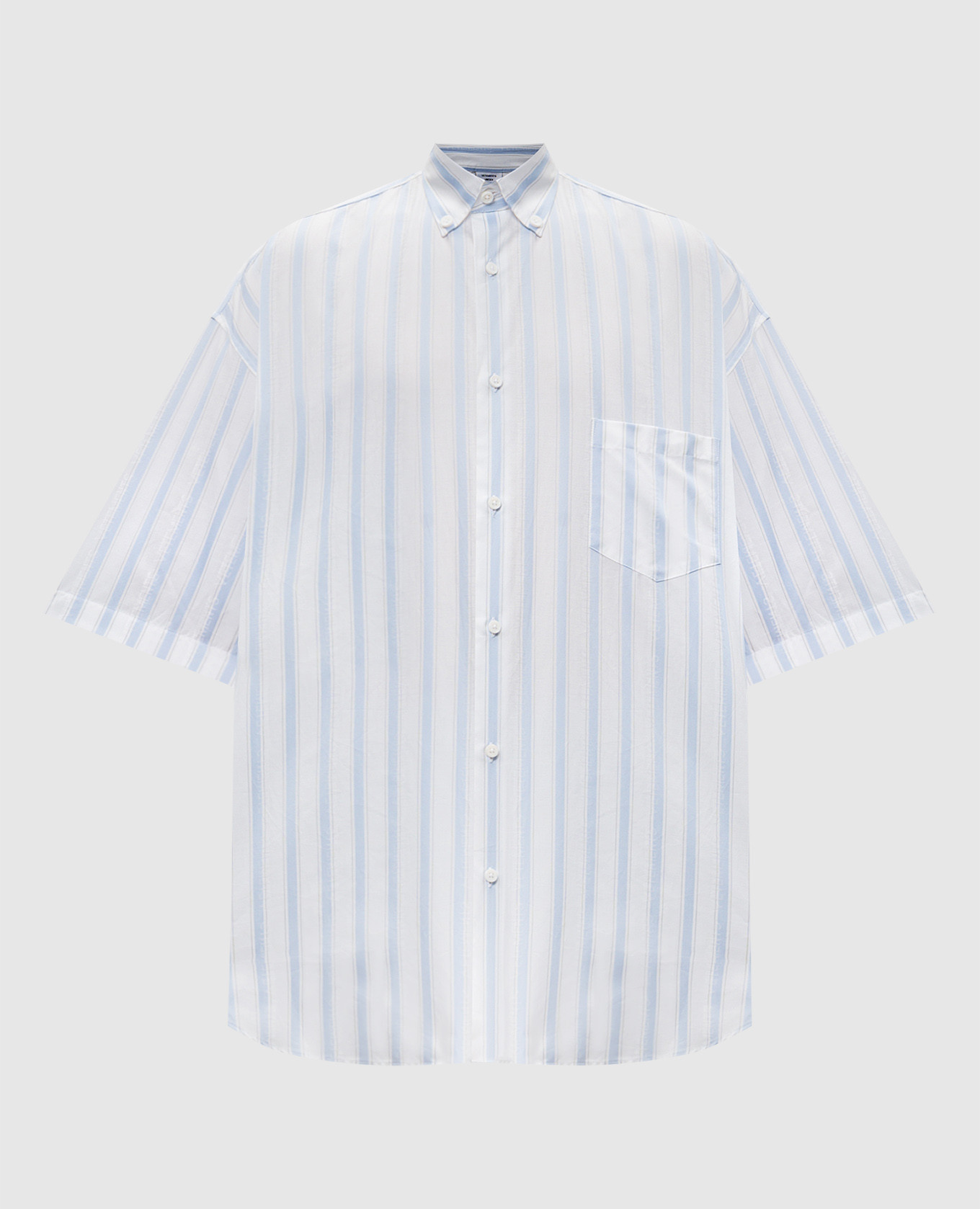 White striped shirt with logo Vetements