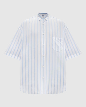 Vetements White striped shirt with logo UA66SH420Lm