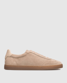 Brunello Cucinelli Beige suede sneakers MZUSGGJ336