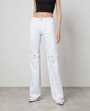 Coperni White flared jeans with slits COPP55251