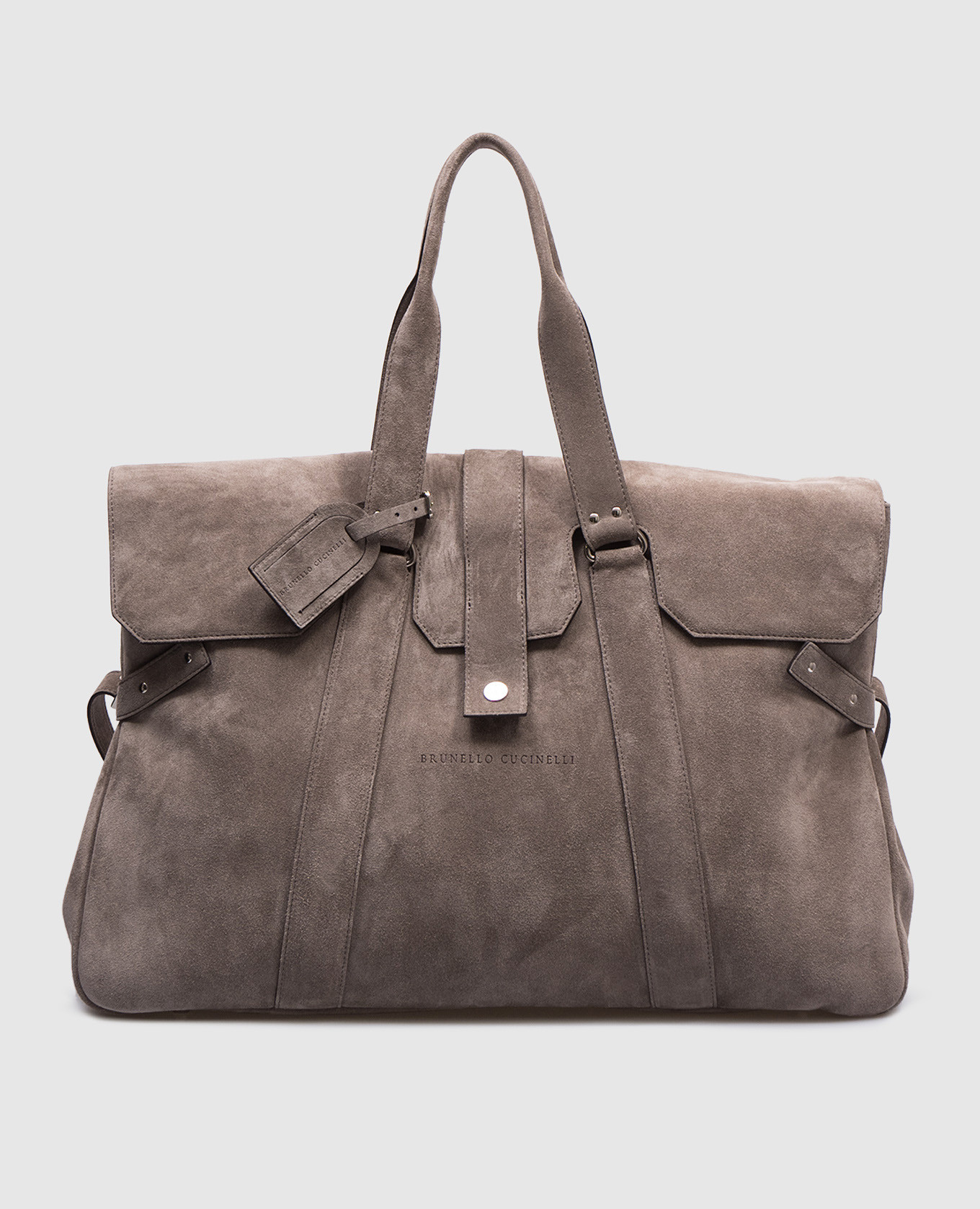 

Weekender Country Beige Suede Travel Bag Brunello Cucinelli