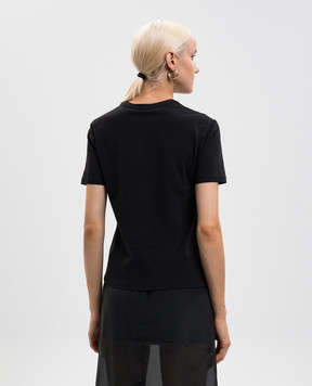 Twinset Black T-shirt with embroidered logo 252TP2051