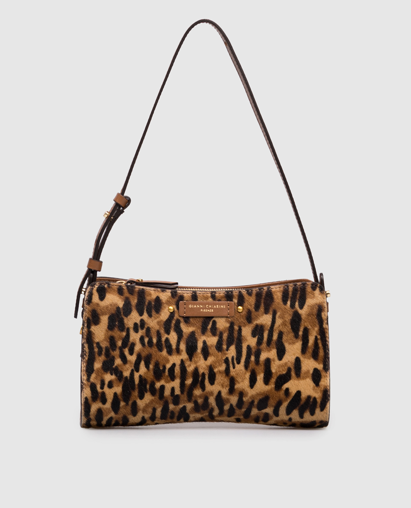 

Keira brown leather bag in animal print Gianni Chiarini