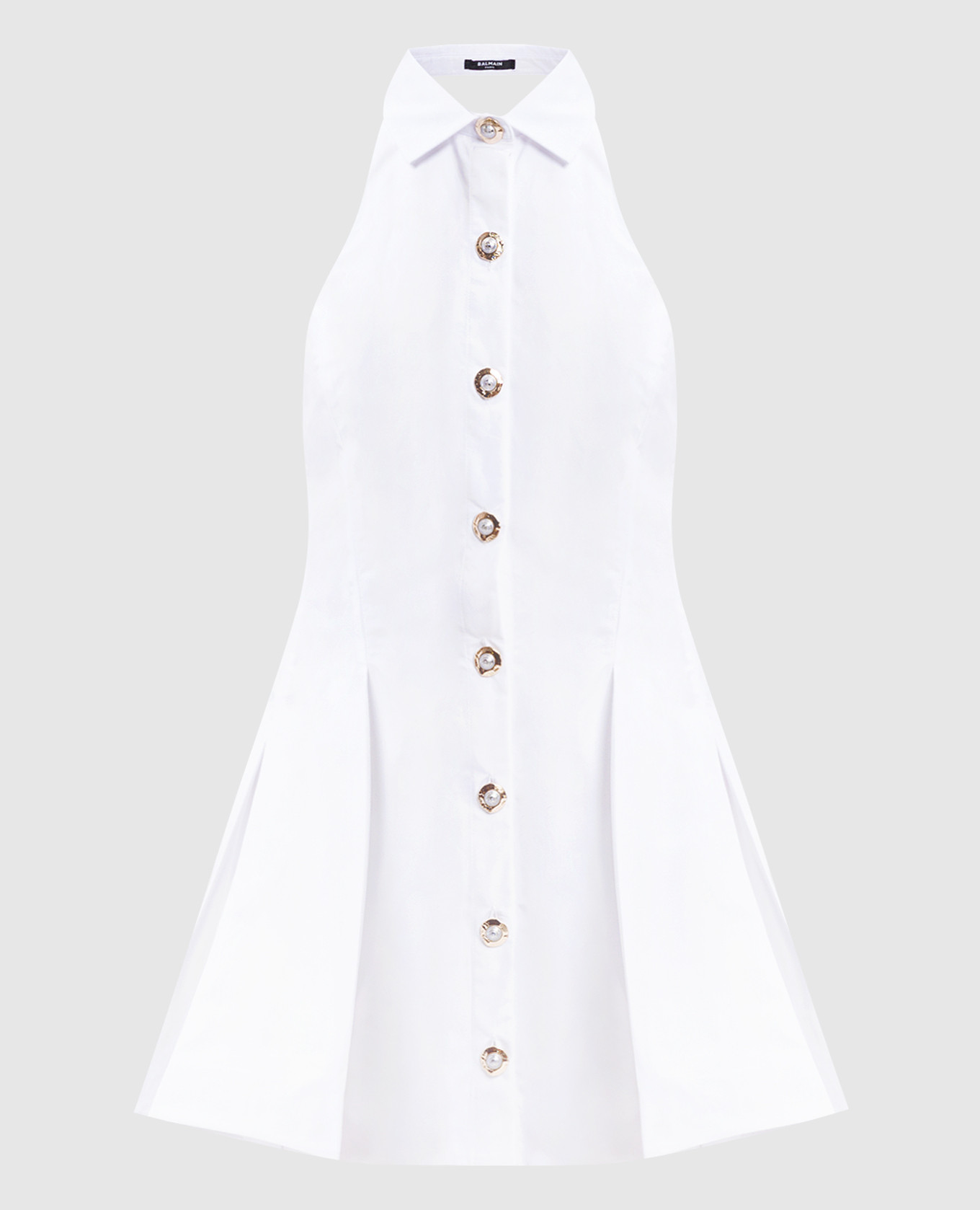 

White dress with an open back Balmain