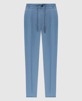 Cashmere&Whiskey Blue linen pants 0255600195