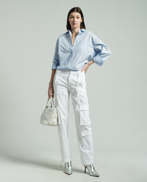 Dondup White cargo Tori DP711CF0176DPTDW