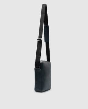 Serapian EVOLUZIONE blue leather bag with logo SREVLMML679919Y021