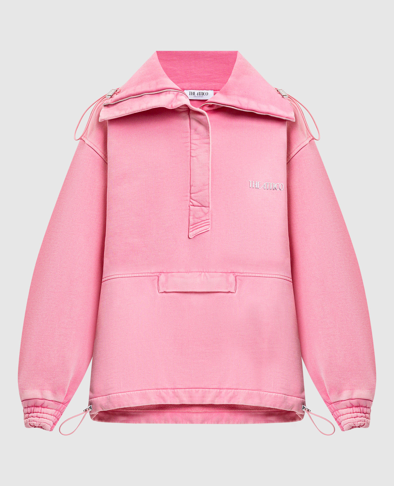 

Pink sports jacket with textured logo The Attico
