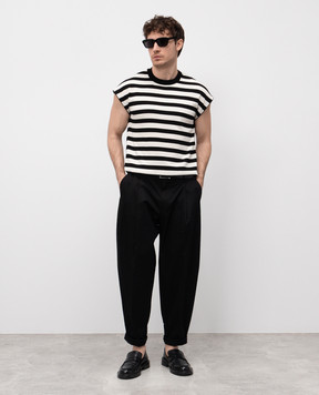 Dolce&Gabbana Black pants with lapels GP10DTFUFNV
