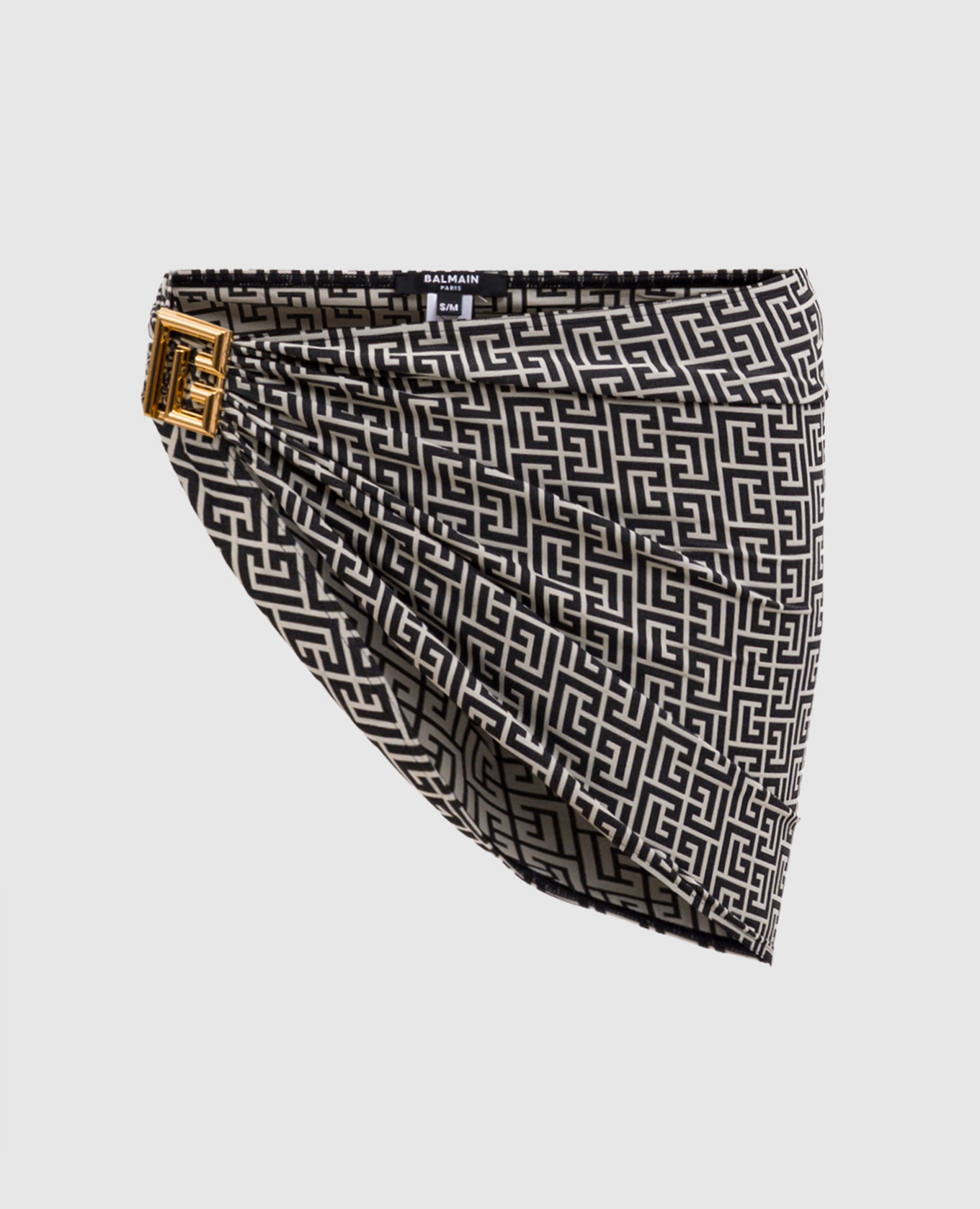 

Black pareo with PB brand print Balmain
