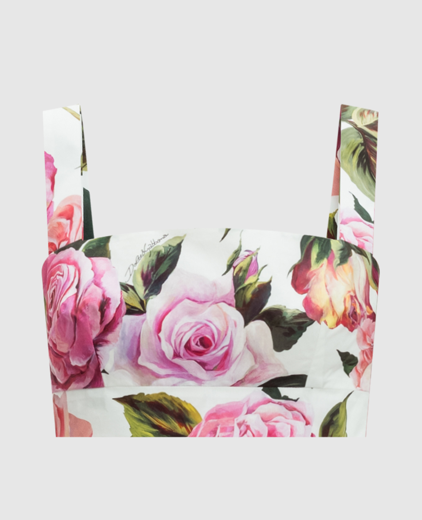 

White top with floral print Dolce&Gabbana