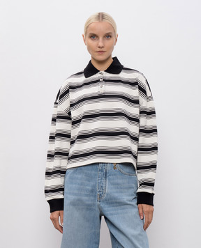 AMIRI White striped polo shirt AWJYPO1008