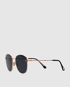 Tom Ford Gold sunglasses with logo engraving FT1167K