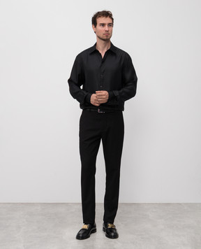 Dolce&Gabbana Black silk shirt G5MM4TFU10S