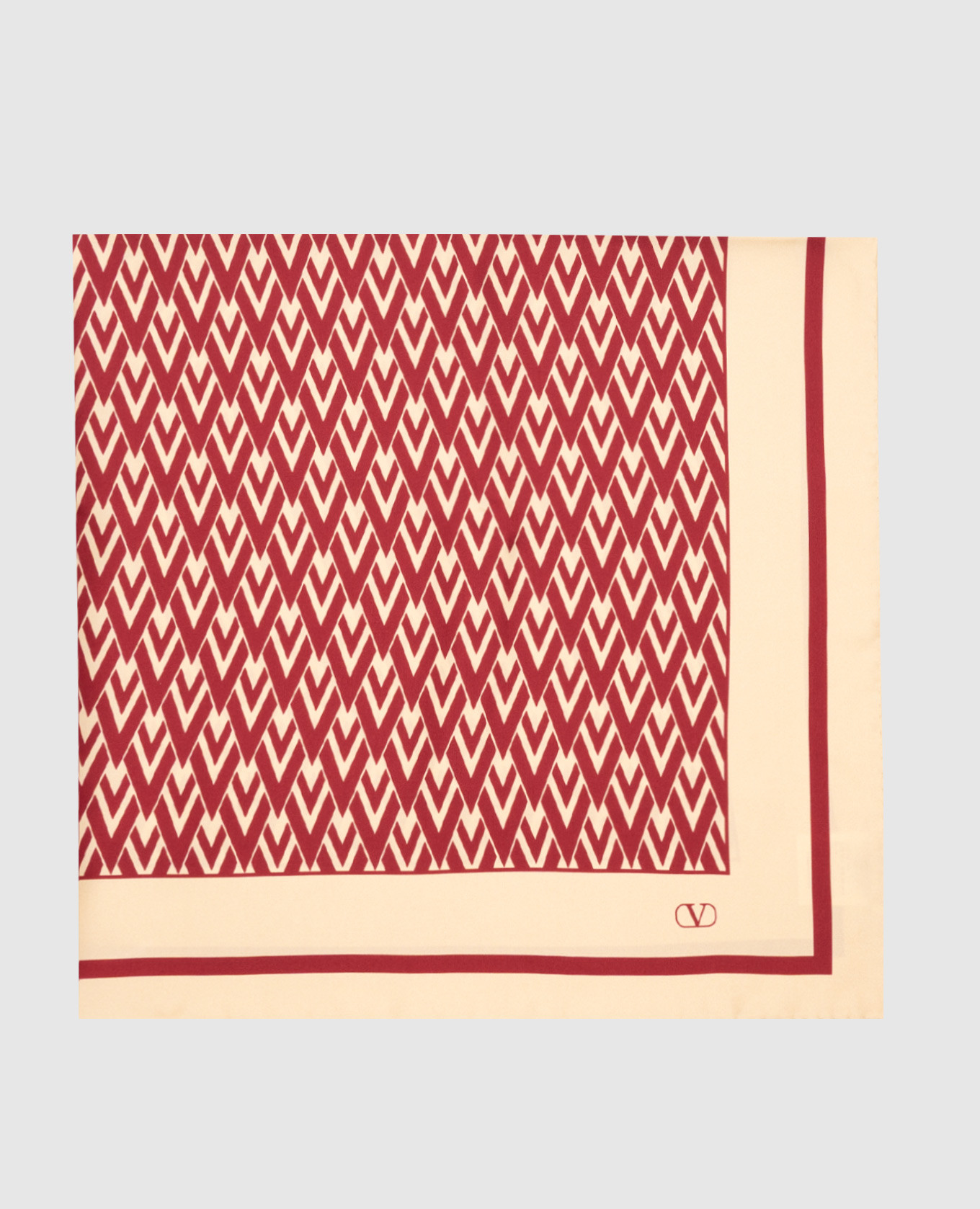 

Beige silk scarf TOUTE LA V Valentino