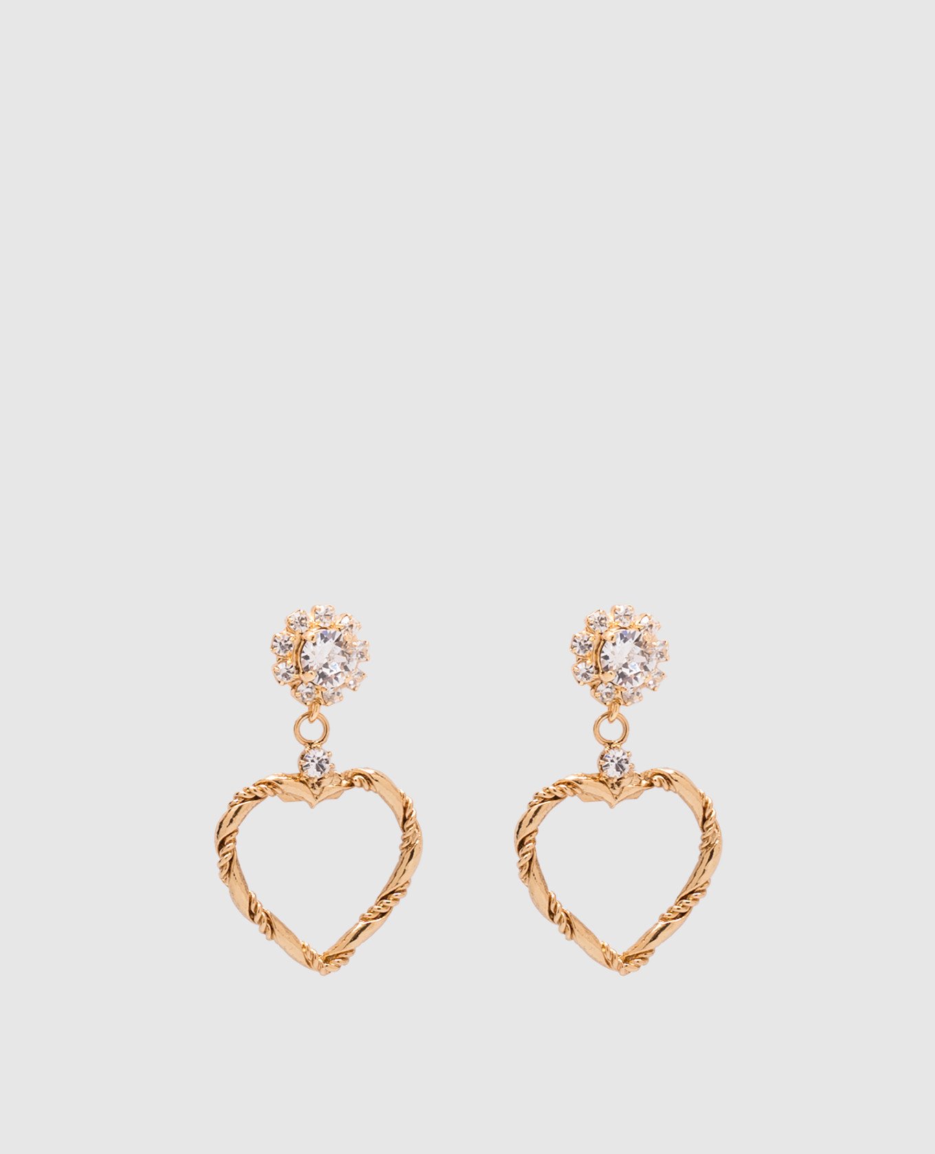 

Gold earrings with crystals CelesteG, Golden