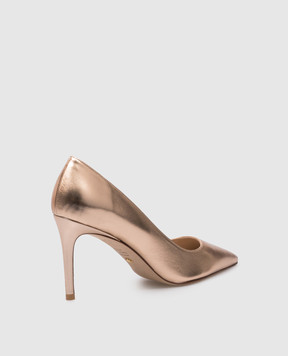 Stuart Weitzman STUART golden leather boats SD465