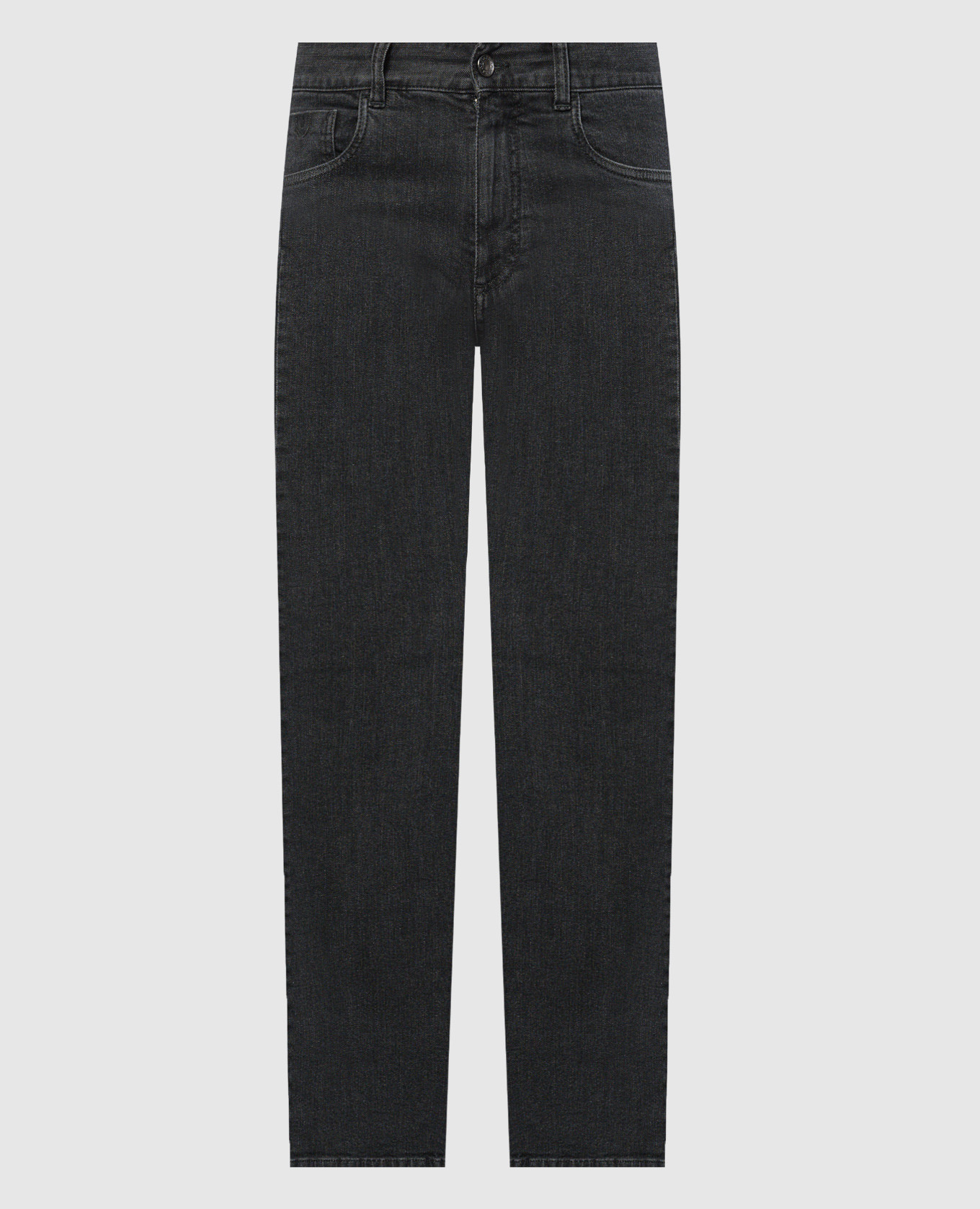 

Gray jeans with logo patch Canali, Grey