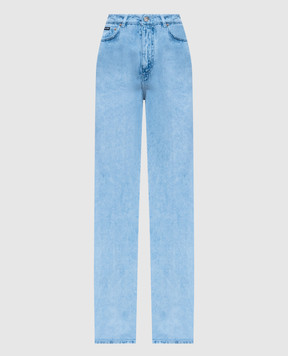 Dolce&Gabbana Blue jeans with logo embroidery FTC69ZG8LX3