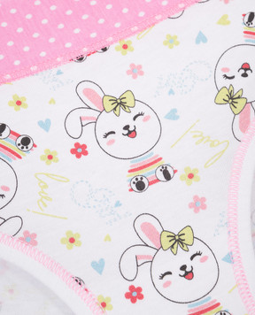 RiminiVeste Children's white panties Jadea in a print with the inscription girl love 495