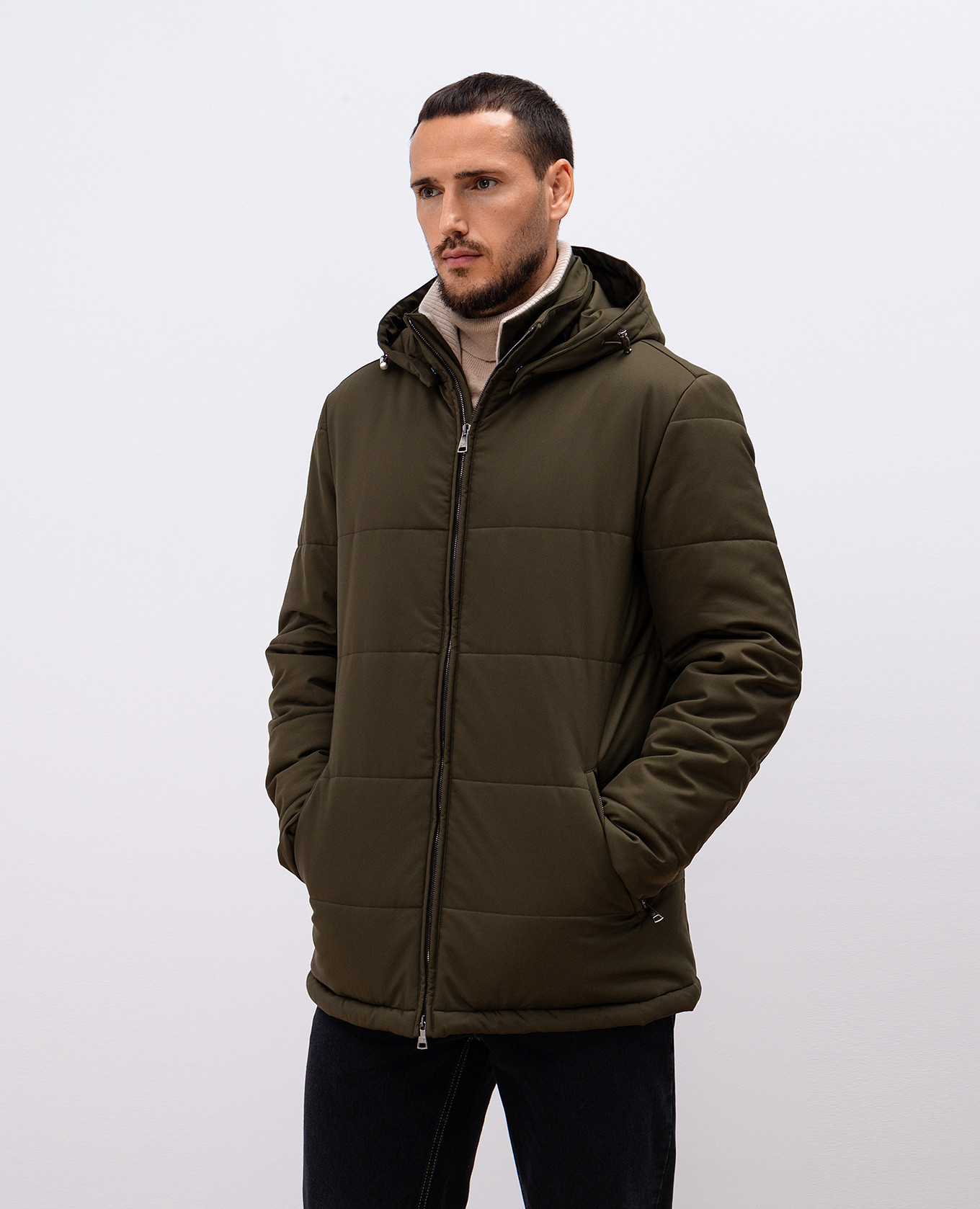 Green quilted jacket with logo monogram engraving Cashmere&Whiskey 3