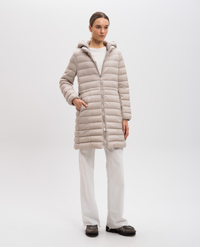 MooRER Gray wool and cashmere scent coat with detachable down jacket OLIVIECWX