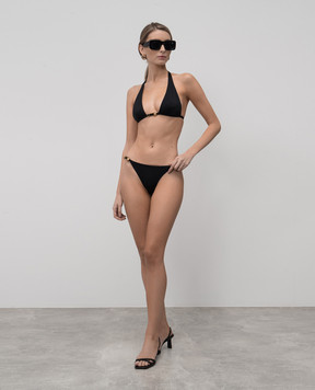 Versace Black swimsuit panties with branded stud 10181281A12917