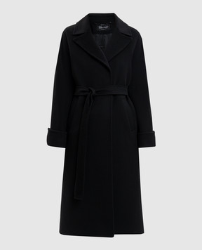 Heresis Black cashmere coat M11120I560