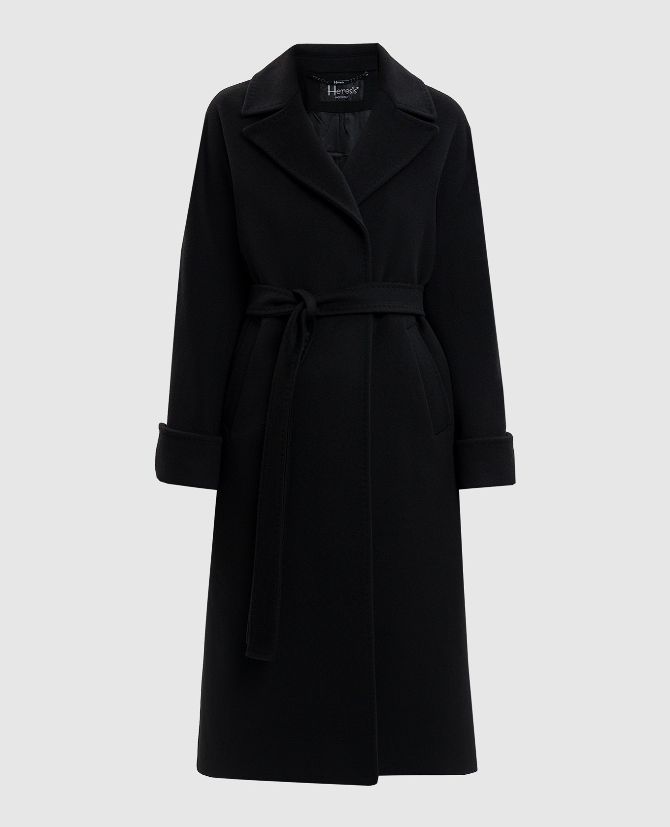 Black cashmere coat