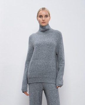 LISA YANG Eleonora gray melange sweater with cashmere 2024202