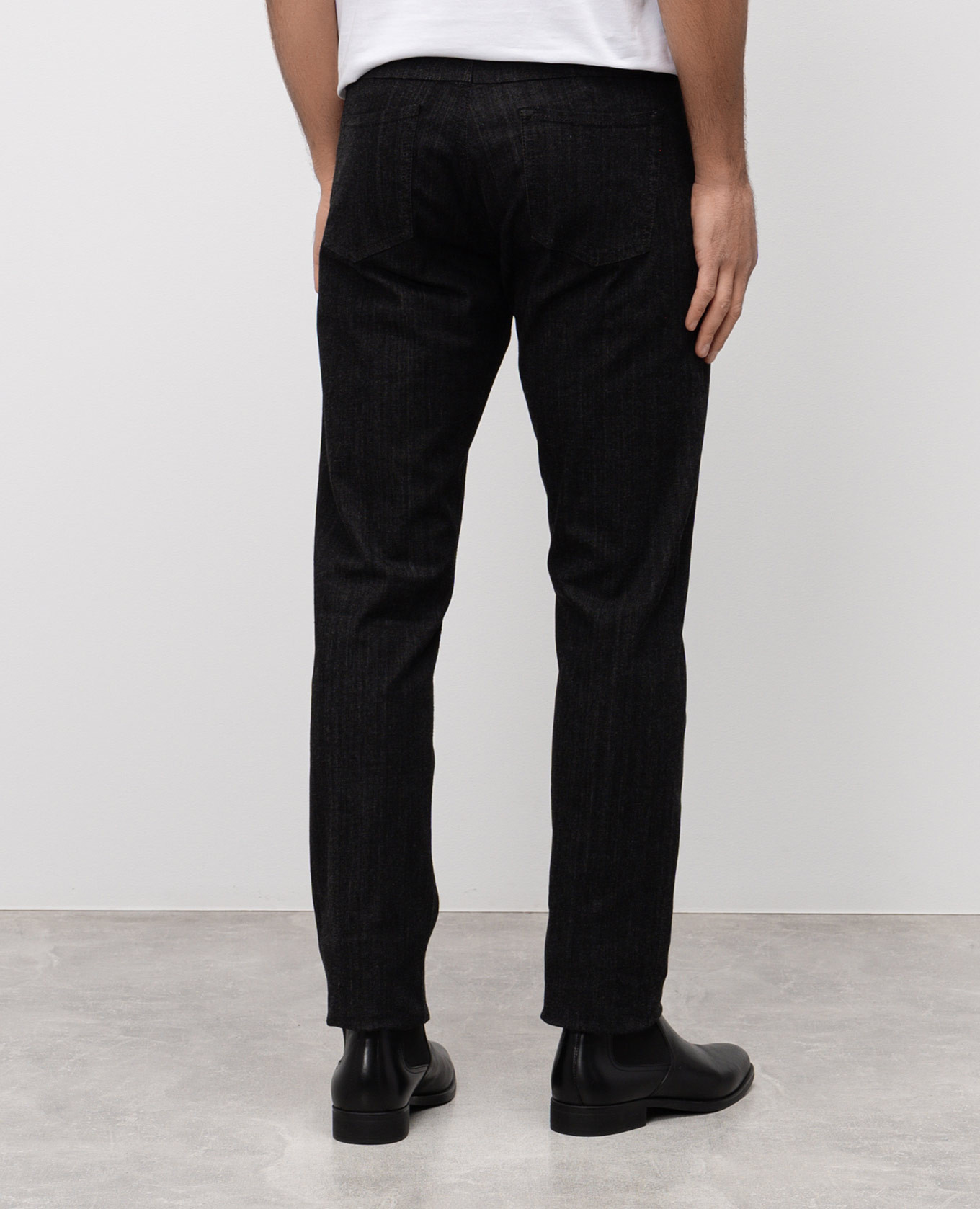 RAVELLO black jeans with logo patch Cashmere&Whiskey 4