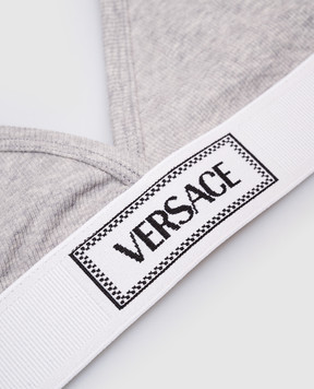Versace Grey ribbed bodice with logo 10135031A09551