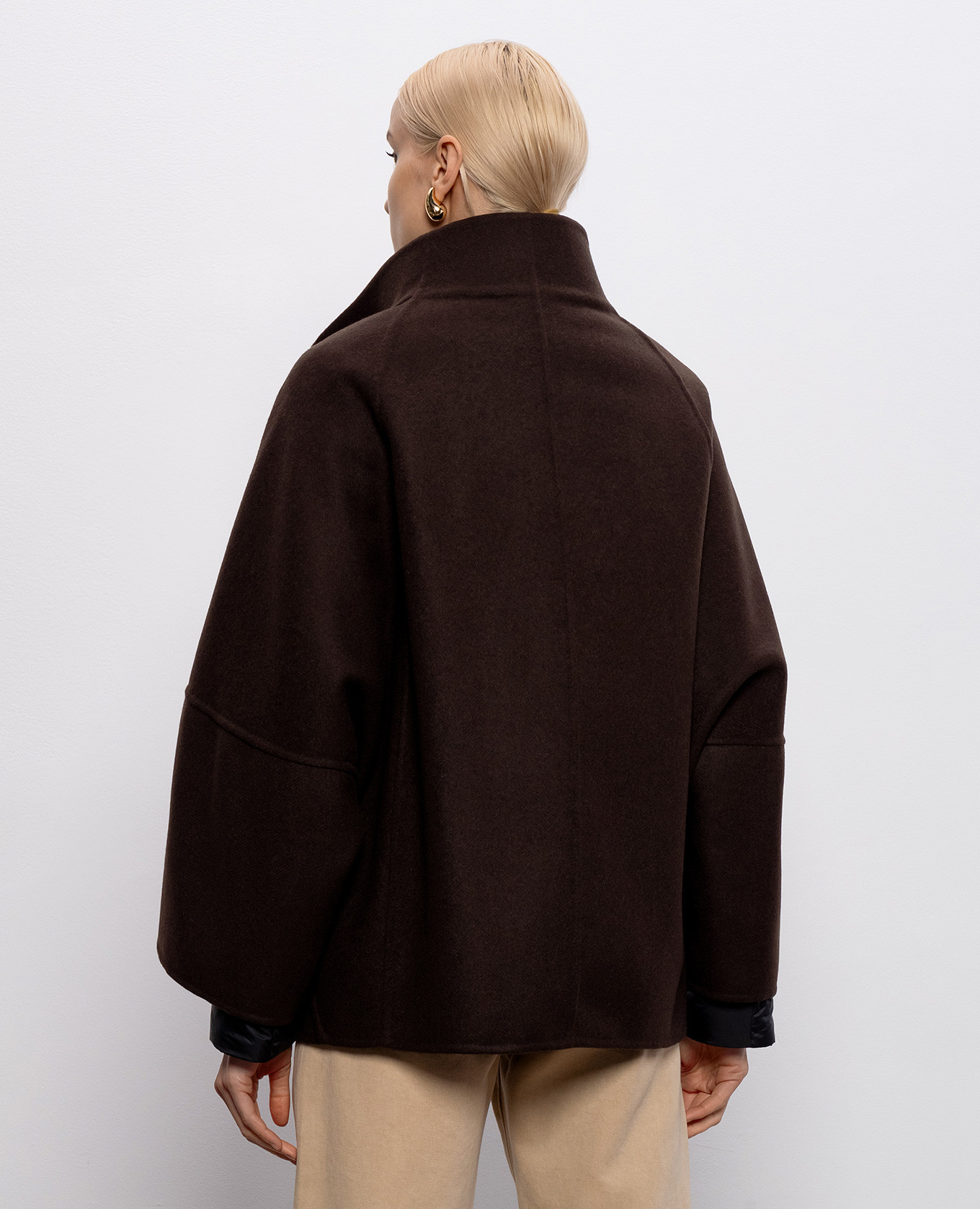

LENIE down jacket with removable cashmere coat MooRER, Brown