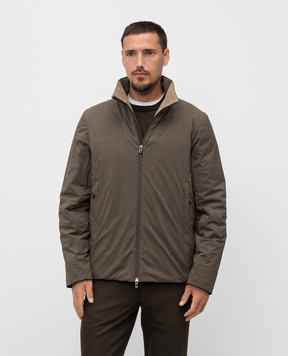 Sease Khaki jacket with logo print JJ053TN421