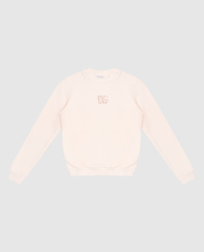 Dolce&Gabbana Children's pink sweatshirt with logo L5JWBUG7PKQ