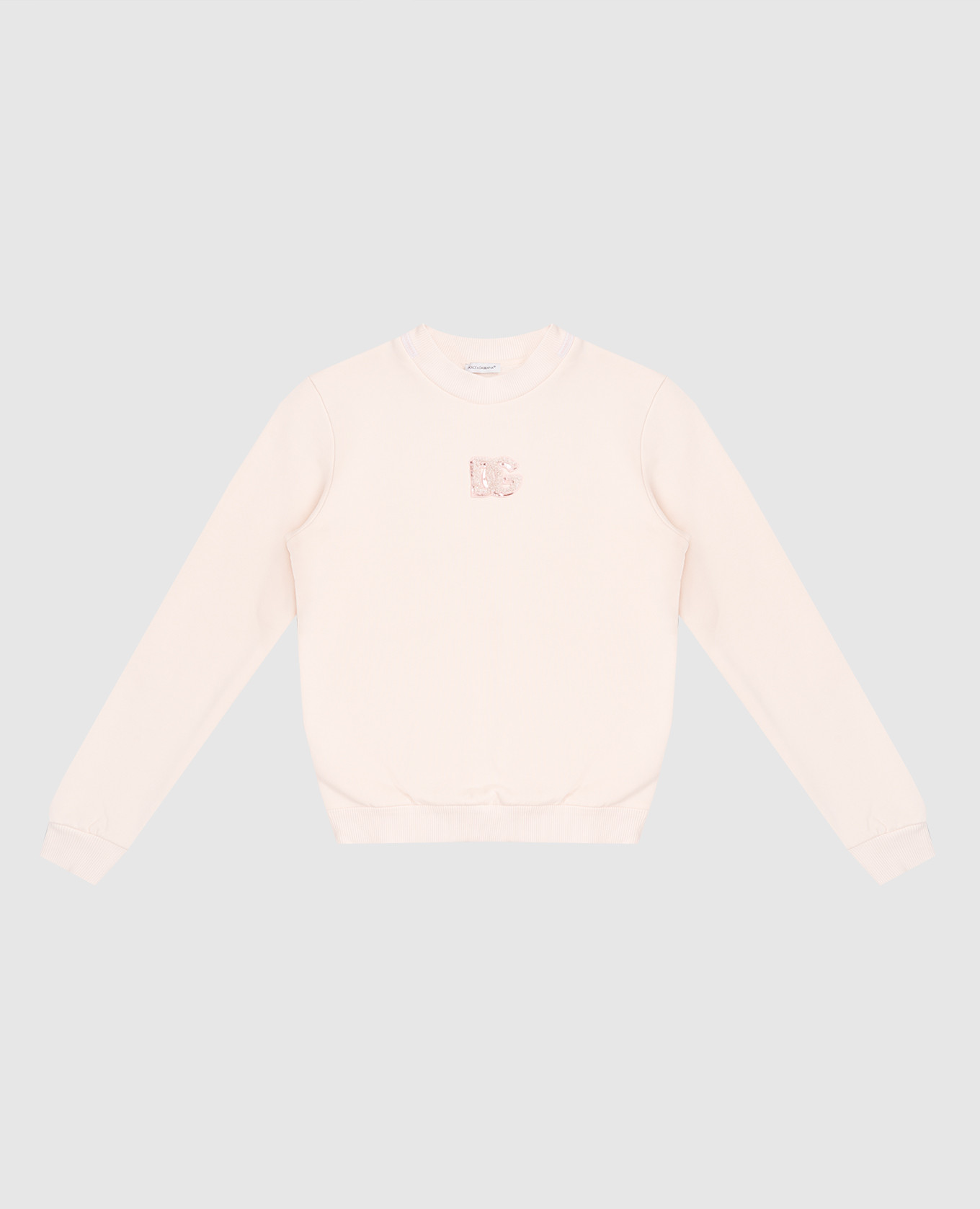 Children&#39;s pink sweatshirt with logo Dolce&Gabbana