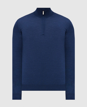 Bertolo Cashmere Blue silk and wool sweater 901615000048