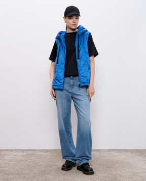 Max Mara GREENGO blue hooded vest GREENGO