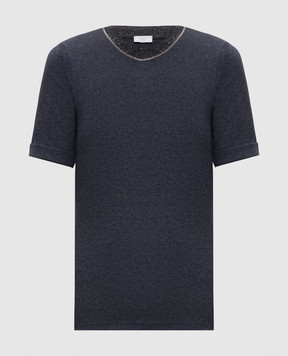 Peserico Gray T-shirt with lurex S06704J05669B