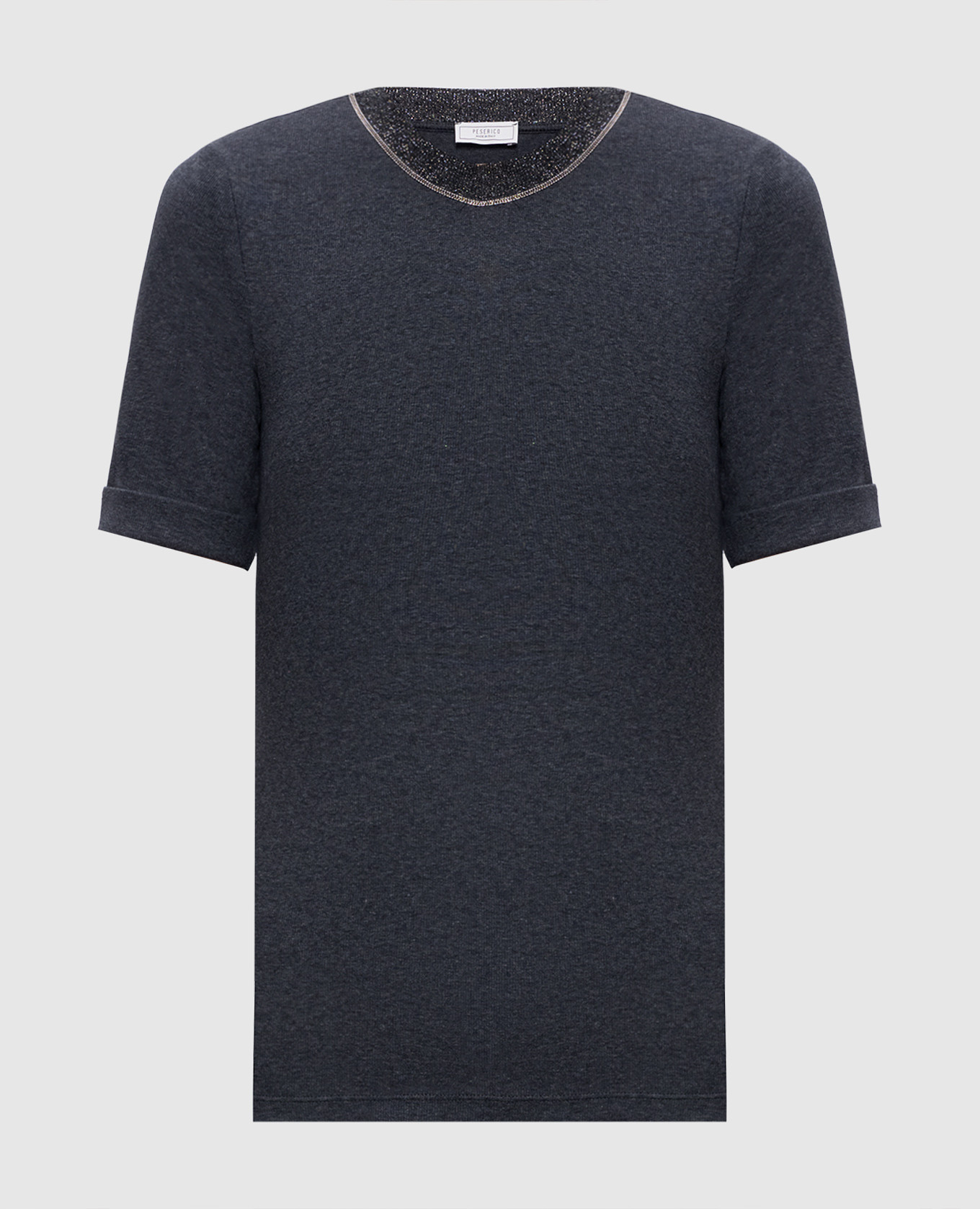 Gray T-shirt with lurex Peserico