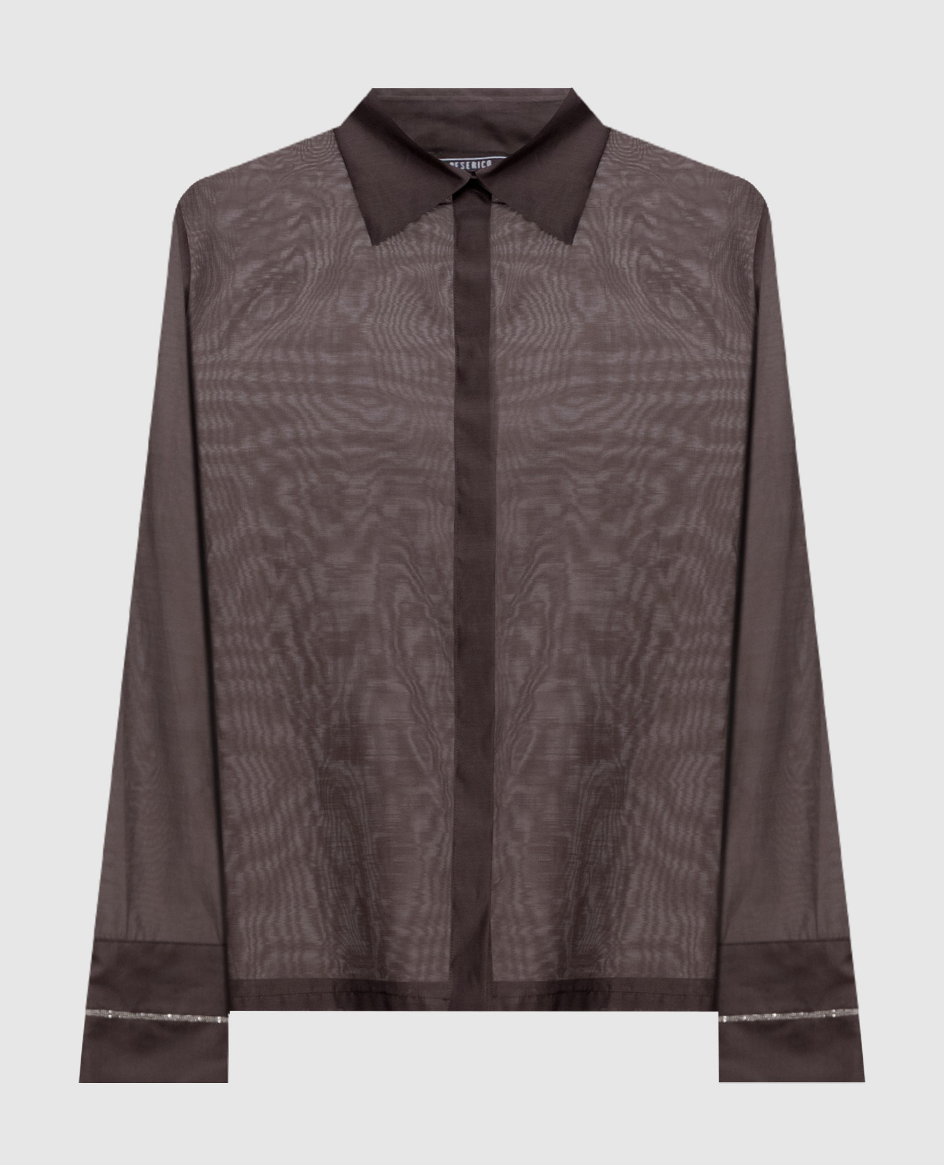 

Brown shirt with silk Peserico