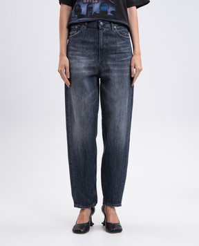 Dondup Gray mom jeans with a worn effect DP784DFH270DLN5