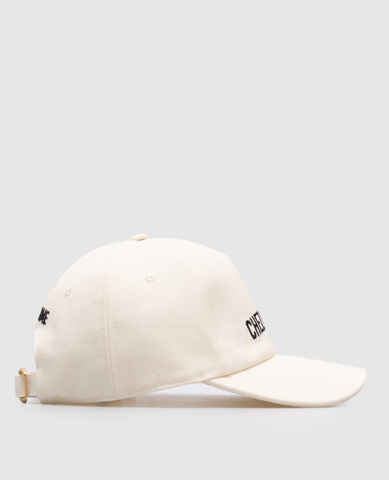 

White cap with CHEZ VALENTINO embroidery Valentino
